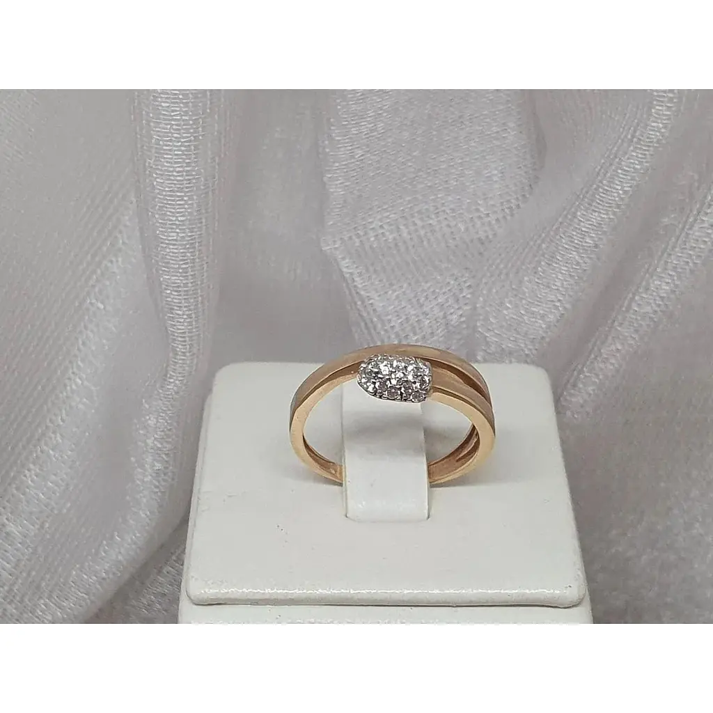 Золоте кільце Імперія золота Сірник з фіанітами. КВ1335И 17 - фото 3