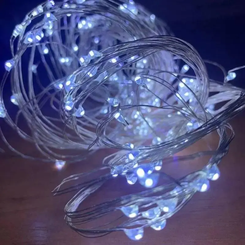 Гирлянда светодиодная от сети с белым проводом Хвост Y20-38WW 19611 2 м 200 LED холодный белый - фото 3