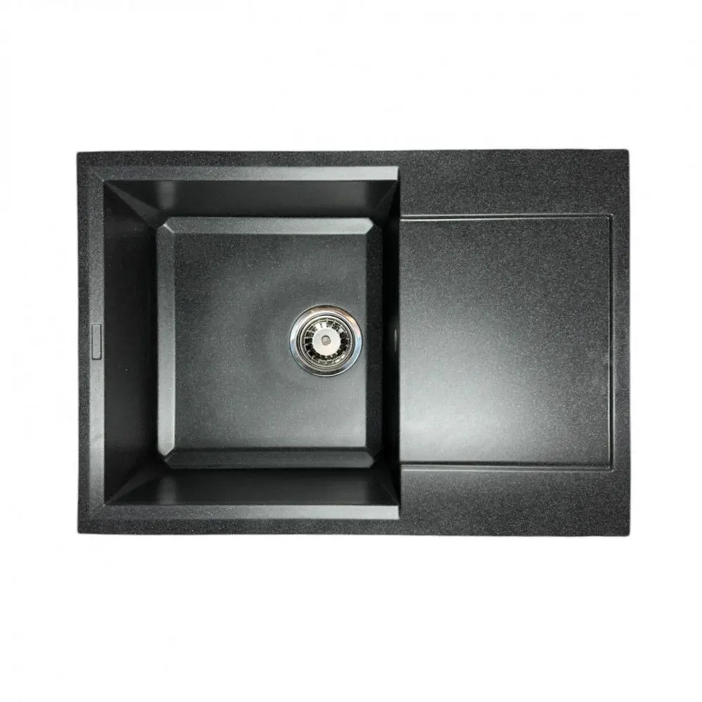 Кухонна мийка Adamant HORIZON MEDIUM графіт 700x500x230 мм, з крилом 70 см - фото 2