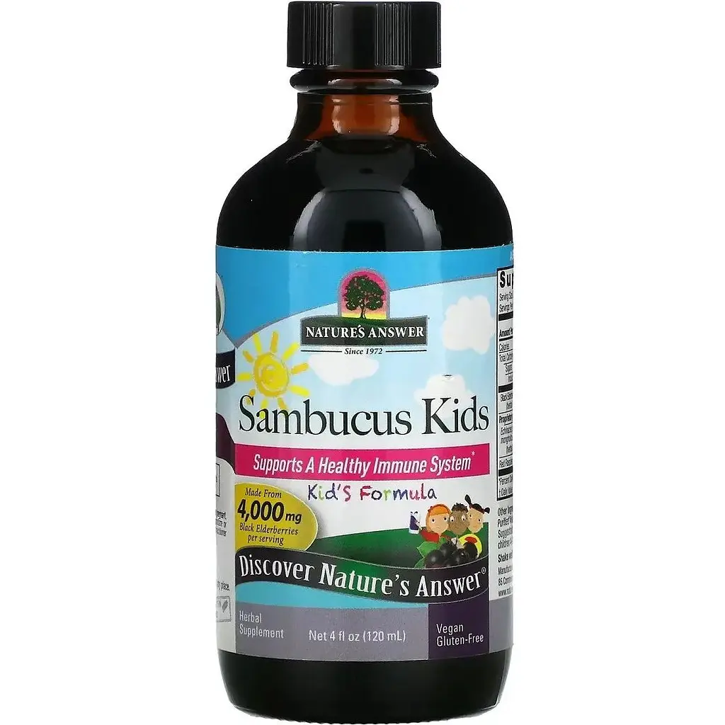 Сироп для детей Nature's Answer Sambucus Kid's Formula 4000 мг 120 мл - фото 1