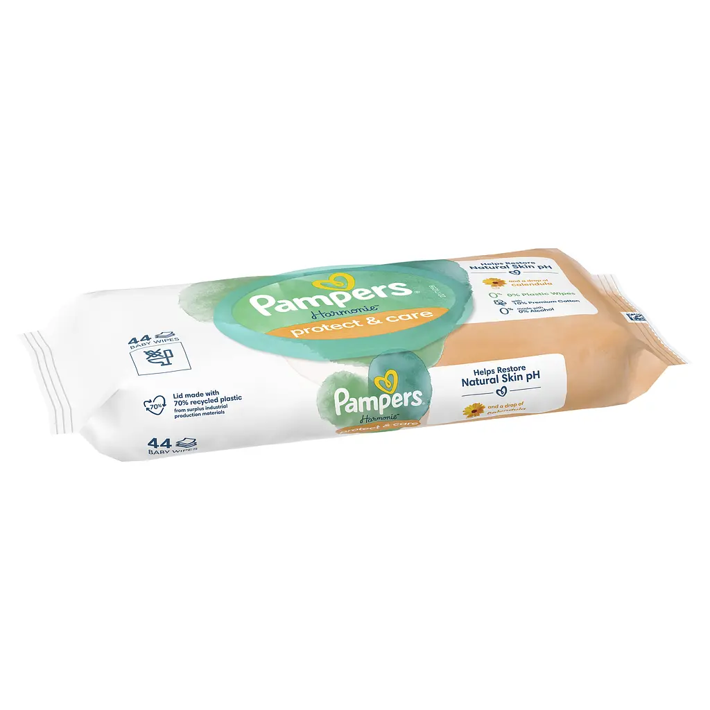 Дитячі вологі серветки Pampers Harmonie Calendula 44 шт. - фото 3