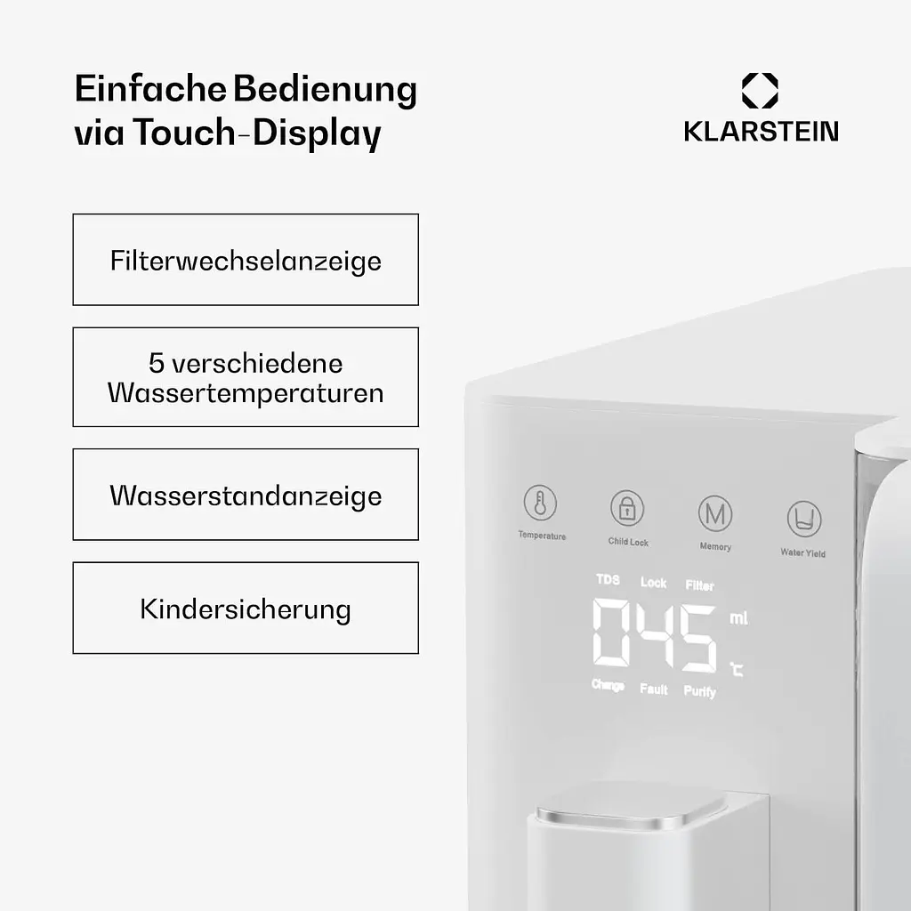 Фильтр воды обратного осмоса Klarstein VitalPour Бак 5 л (10046404) - фото 6