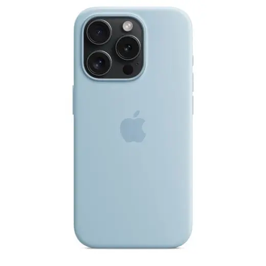 Силиконовый чехол CasePro Silicone Case with MagSafe Light Blue для iPhone 15 Pro - фото 4