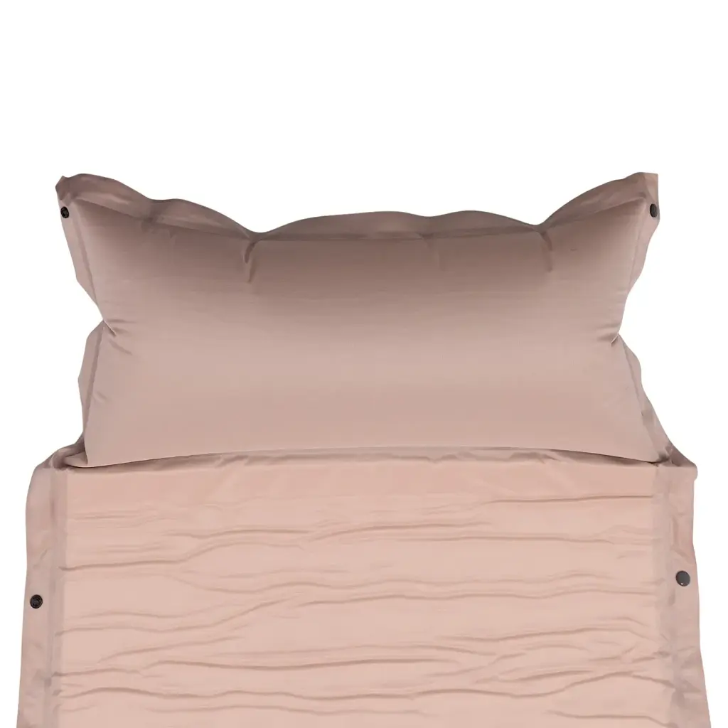 Надувной матрас автоматический 190х65х3 см с подушкой, бежевый LUGI LU-026 - фото 3