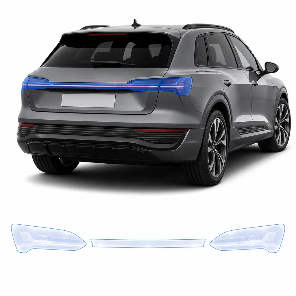 Антигравійна захисна бронеплівка за лекалами для Audi Q8 e-tron GE facelift 2023-2025 - задні ліхтарі стопи