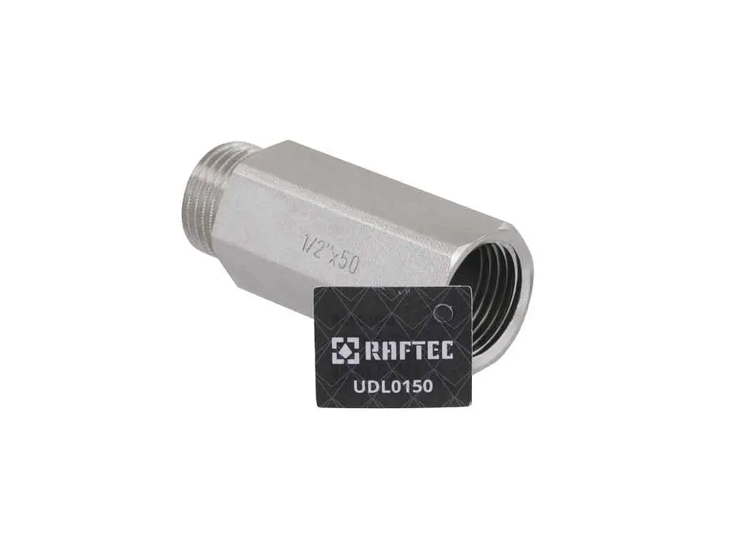 Подовжувач RAFTEC 1/2" 50 мм, ЗВ, DN 15, зовні під ключ, нікель, UDL0150 - фото 3