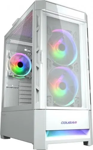 Корпус Cougar Duoface RGB білий, без БП, EATX/ATX/Micro ATX/Mini ITX, USB 3.0 x2, USB 2.0 x1, RGB підсвічування, 2x140 ARGB,