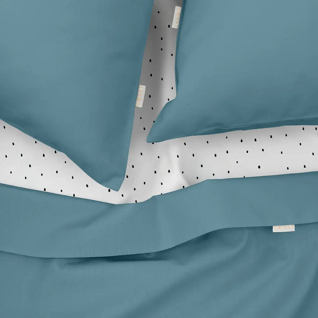 Детская простыня Cosas Dots CS1 110х160 белая (DotsBlackWhite_110x160) - фото 4