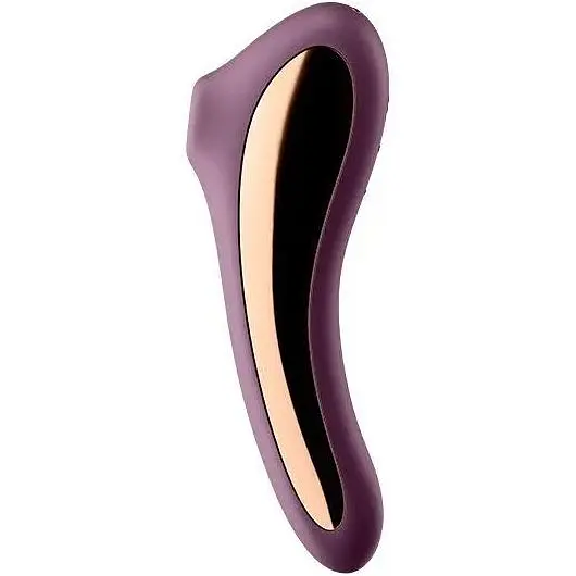 Вакуумний стимулятор із вібрацією Satisfyer Dual Kiss Бордовий - фото 3