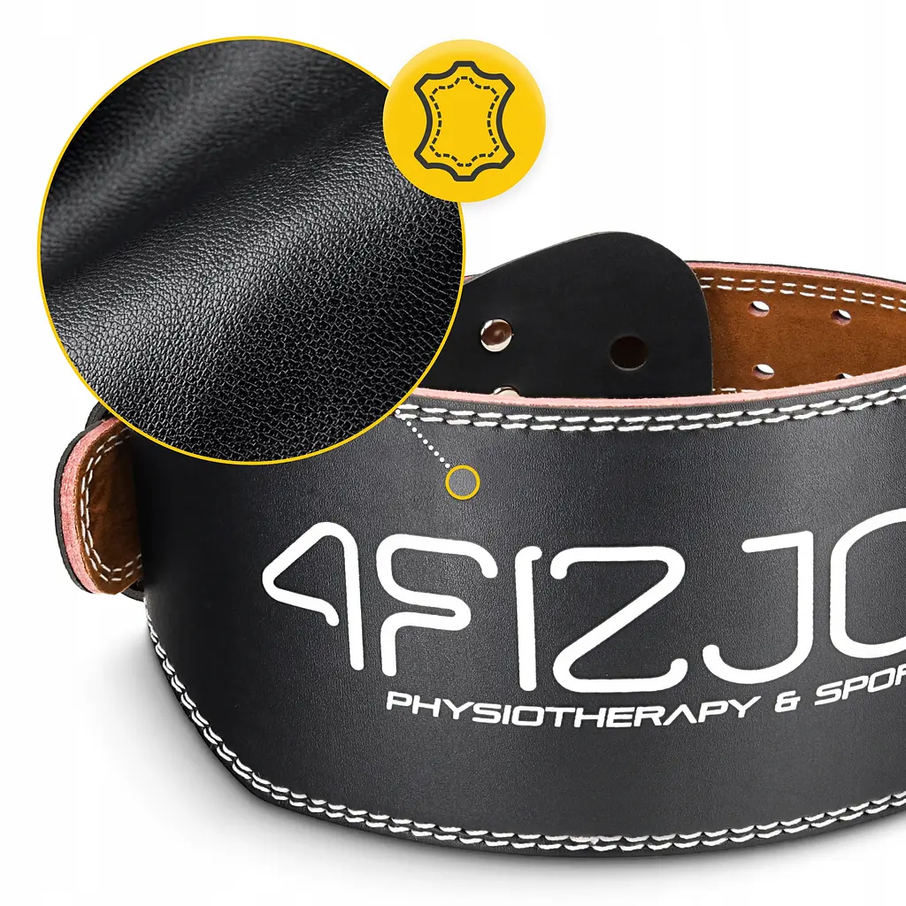 Пояс для важкої атлетики 4FIZJO шкіряний Size S Black (P-5905973404297) - фото 5