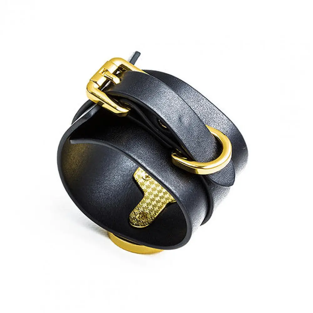 Поножи кожанные со вставками позолоты Ankle Cuffs Upko size L - фото 2