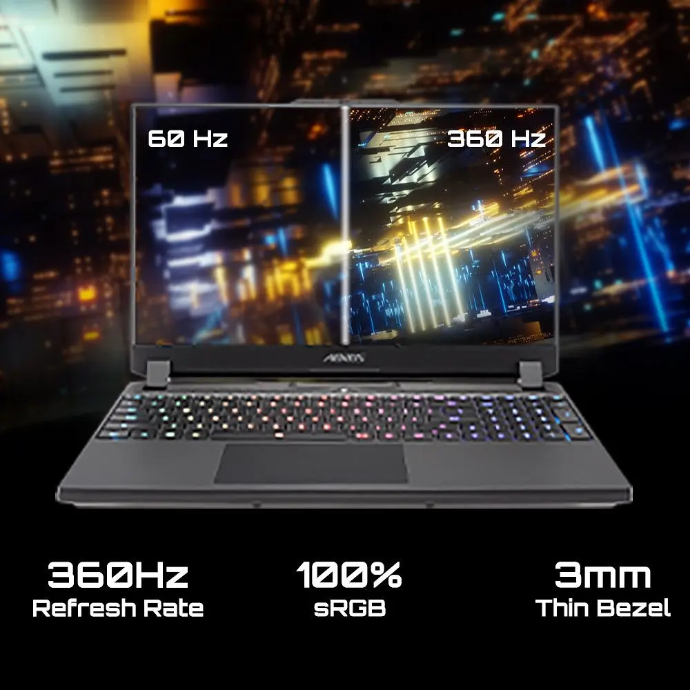 Ноутбук Gigabyte AORUS 17.3 FHD, Intel i7-13700H, 16GB, F1TB, NVD4080-12, W11, чорний (AORUS_17H_BXF-74KZ554SH) - фото 3