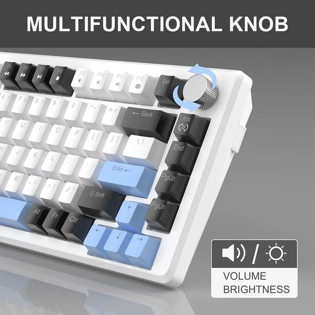 Клавіатура MageGee MK-Star 75 Brown Switch Black/White/Blue (6971969727953-UA) [159845] - фото 4