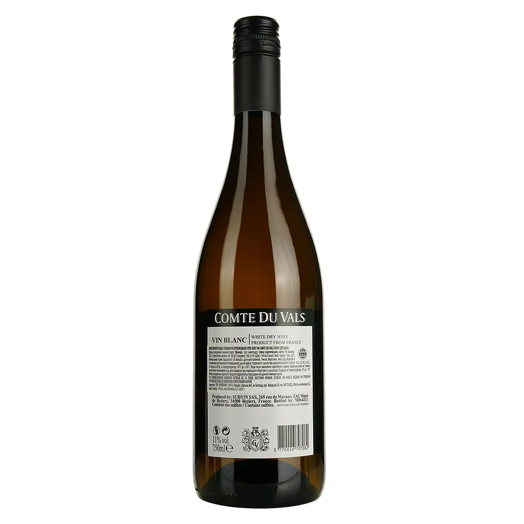 Вино Comte du Vals Blanc біле сухе 0.75 л - фото 3