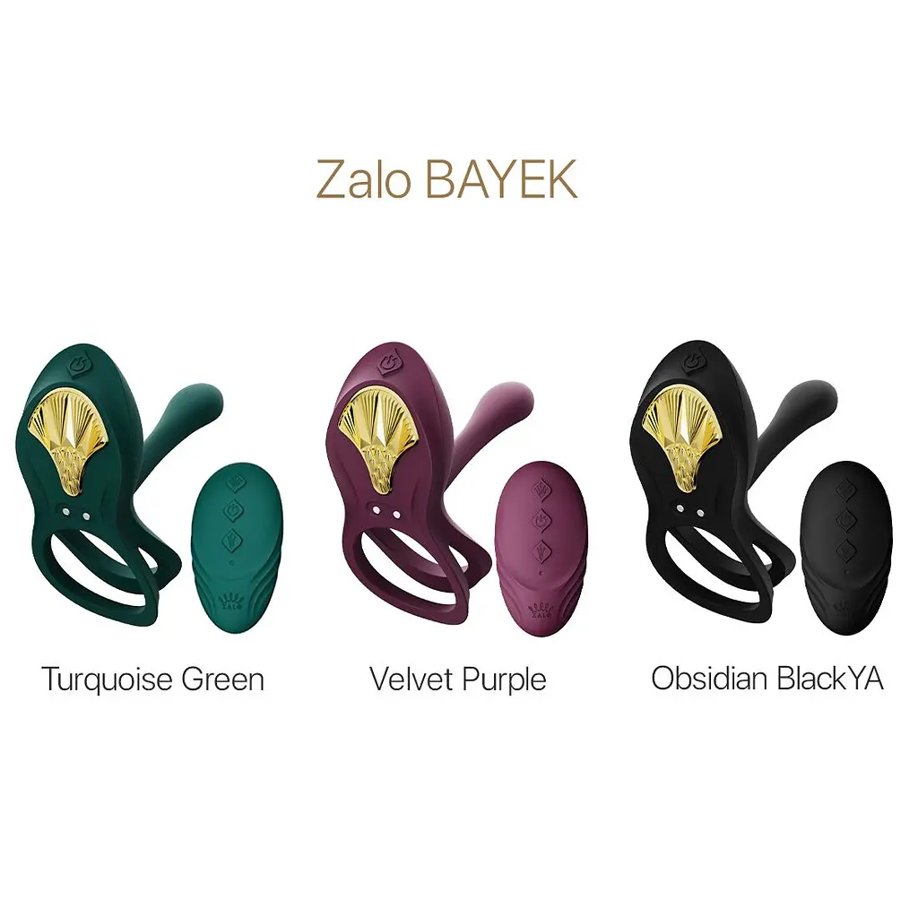 Смарт-ерекційне кільце Zalo - BAYEK Velvet Purple, подвійне з ввідною частиною, пульт ДК - фото 8