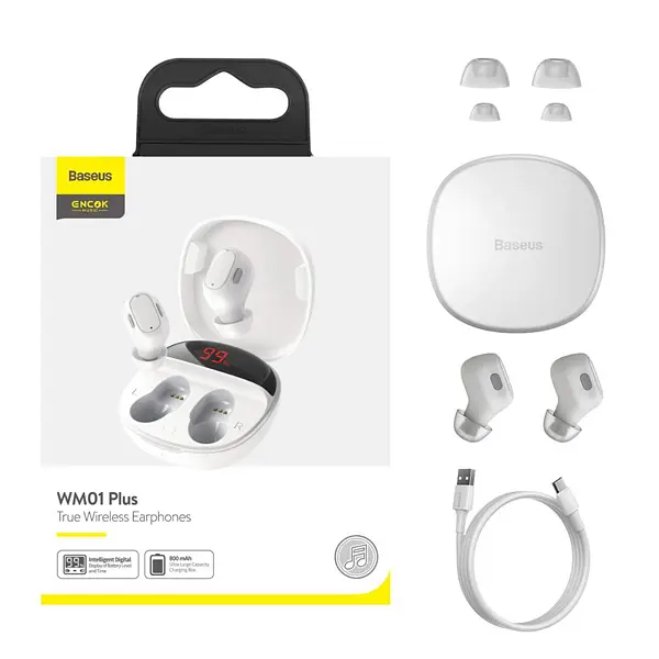 Наушники Baseus Encok TWS WM01 Plus White NGWM010002 - фото 2