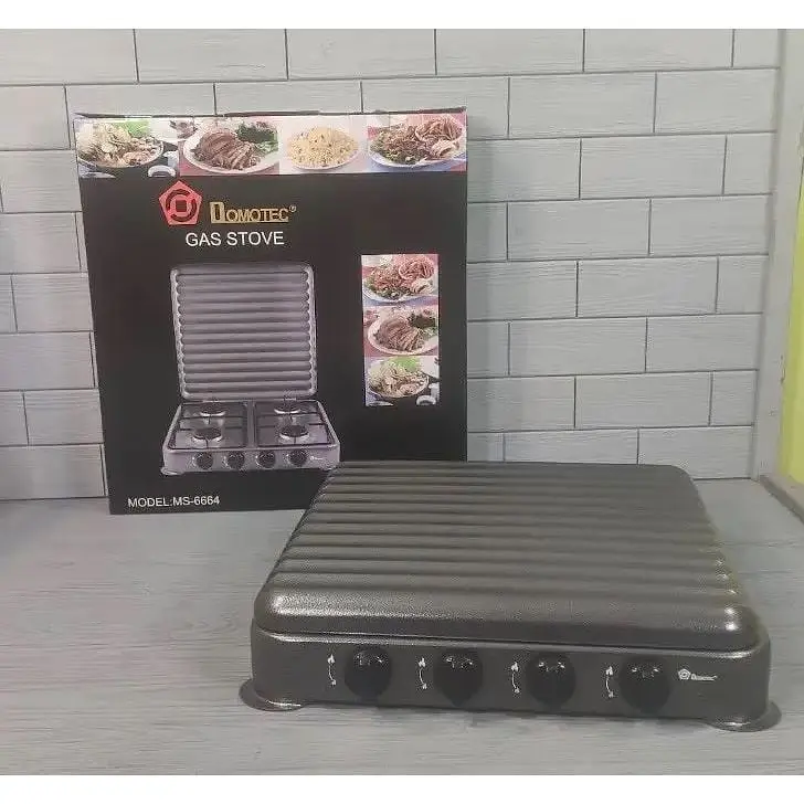 Настільна газова плита на чотири конфорки Domotec MS-6604 газова 0,54 кВт х 4 Коричнева - фото 9