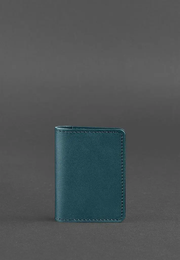 Жіночий шкіряний кард-кейс (візитниця) 6.0 зелений - фото 2