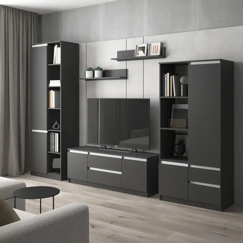 Комплект меблів у вітальню VAYS шафа R-26, шафа R-27, тумба R-28, полиці М-22 - фото 2