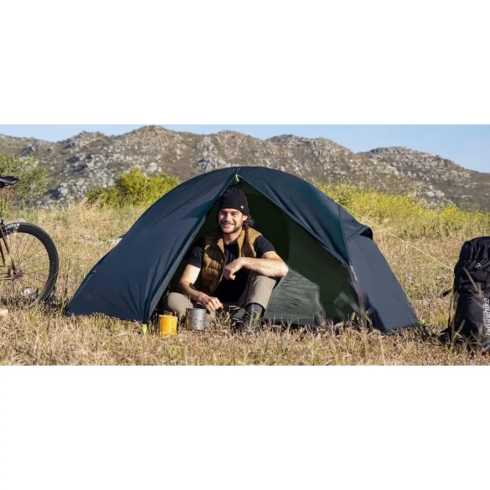 Намет Naturehike Cycling 1 NH18A095-D 210T 1 з футпринтом Dark blue - фото 3