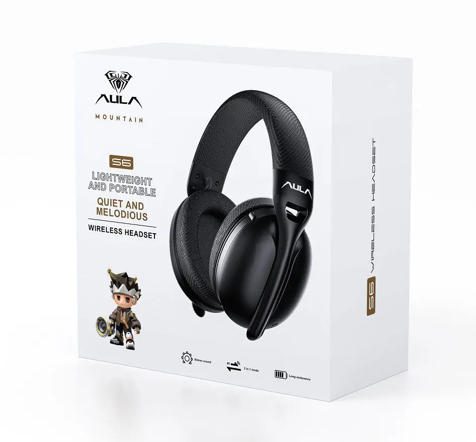 Наушники беспроводные Aula S-6 Wireless Headset Black - фото 6