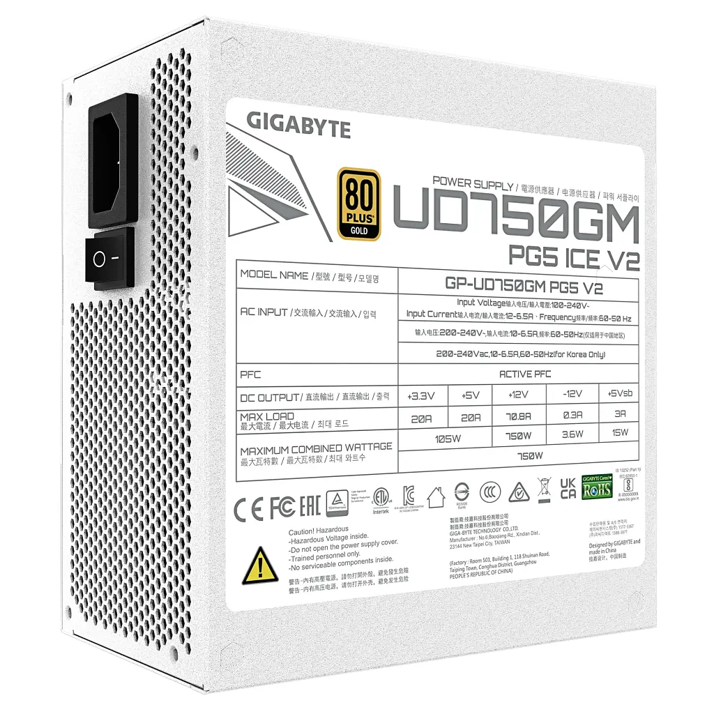 Блок живлення GIGABYTE 750W (GP-UD750GM PG5 ICE) - фото 5
