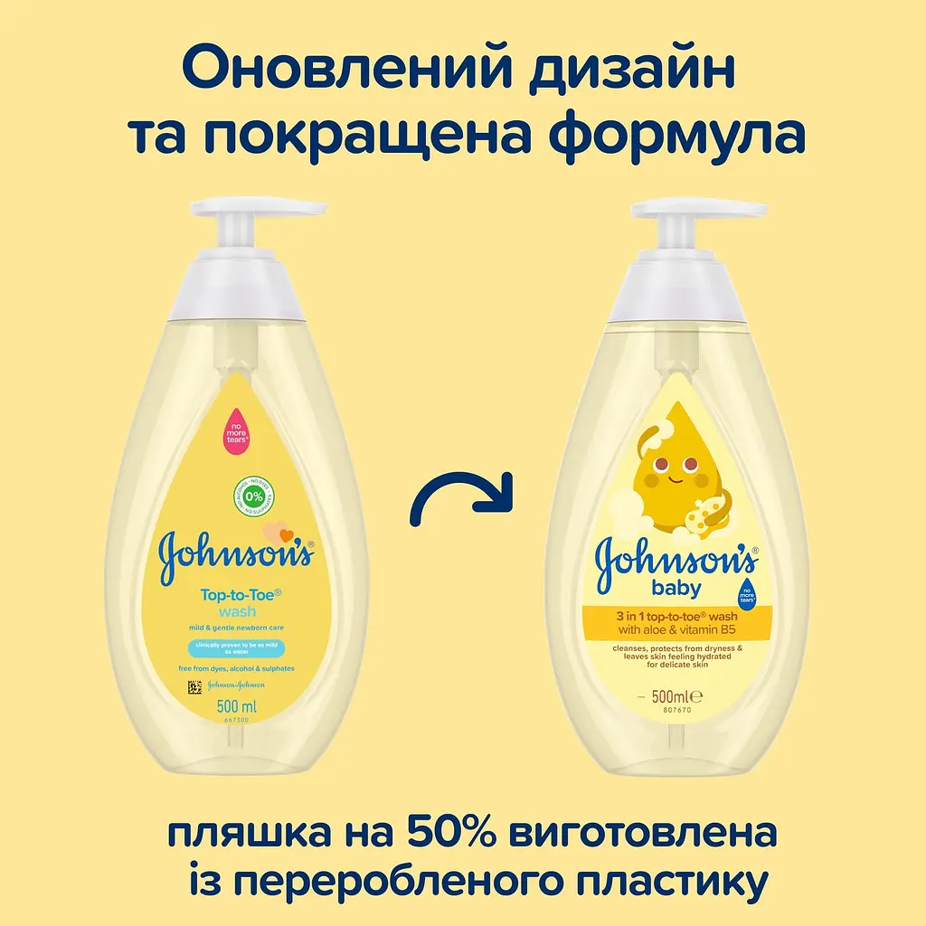 Пінка-шампунь Johnson's Baby Від маківки до п'яточок, 500 мл - фото 3