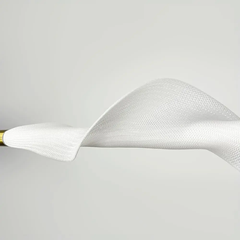 Світлодіодний горизонтальний світильник у латунному корпусі із білою сіткою 60 см | Арт. DE36/600 H WT | Line F - фото 4