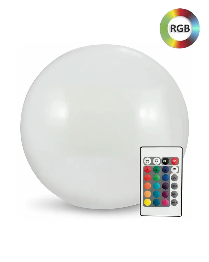 Світильник вуличний Polux 311368 Kula Led 3000K + RGB IP65 Wh - фото 1