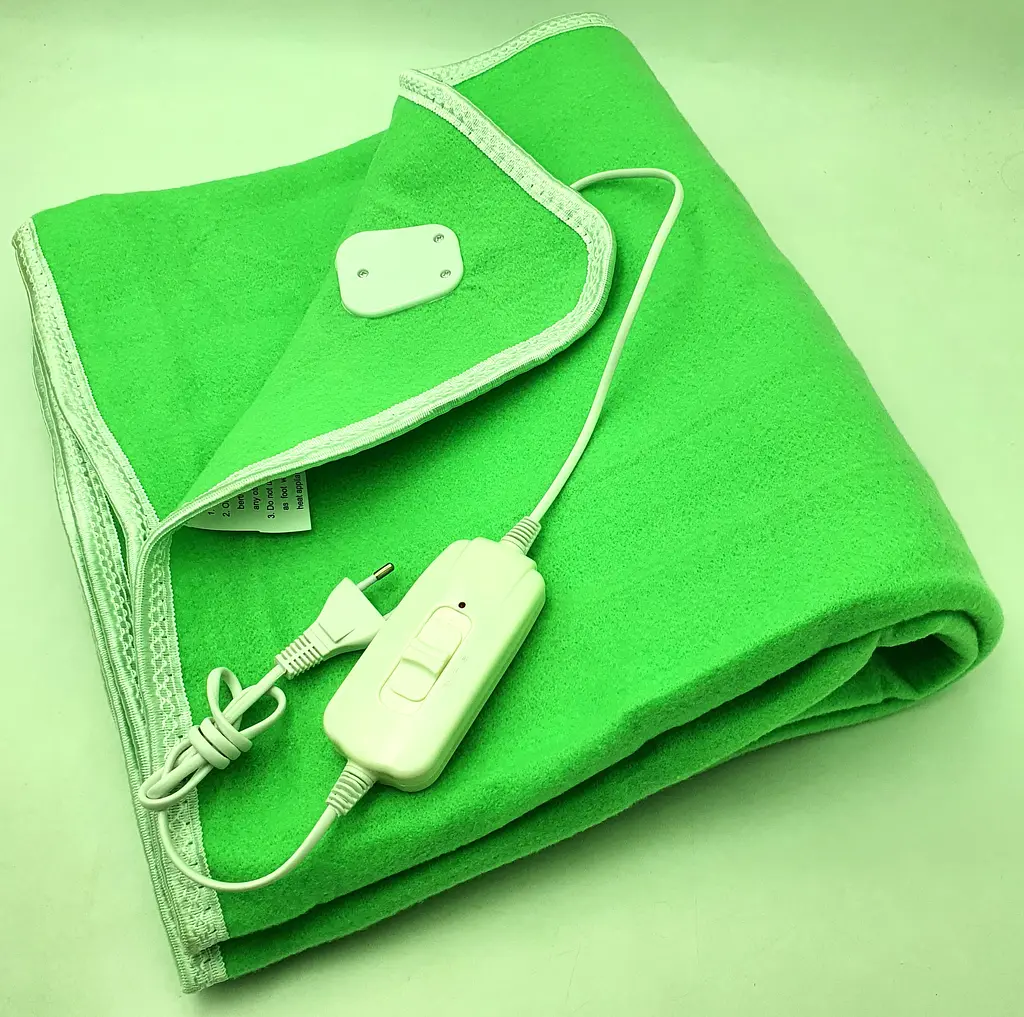 Електропростирадло електро грілка електричне простирадло LUX electric blanket 120*155см 100Вт UKC зелений - фото 3