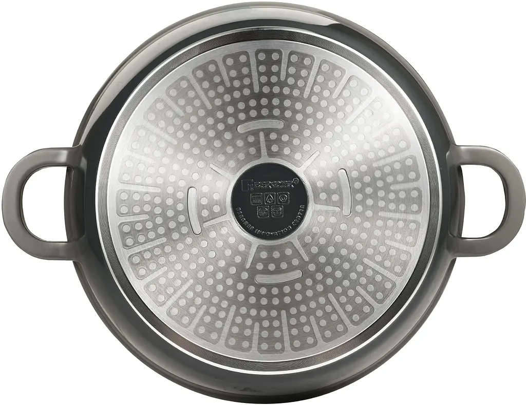 Сотейник Bergner Excalibur с крышкой 24 см серый (BG-36103-GY) - фото 2