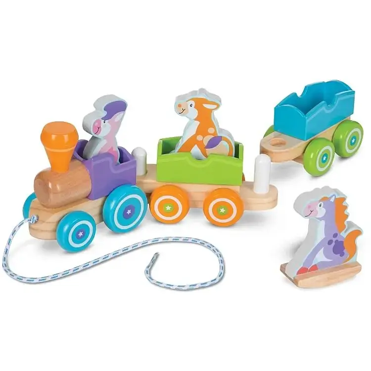 Потяг з тваринами Melissa & Doug дерев'яний (MD14608)