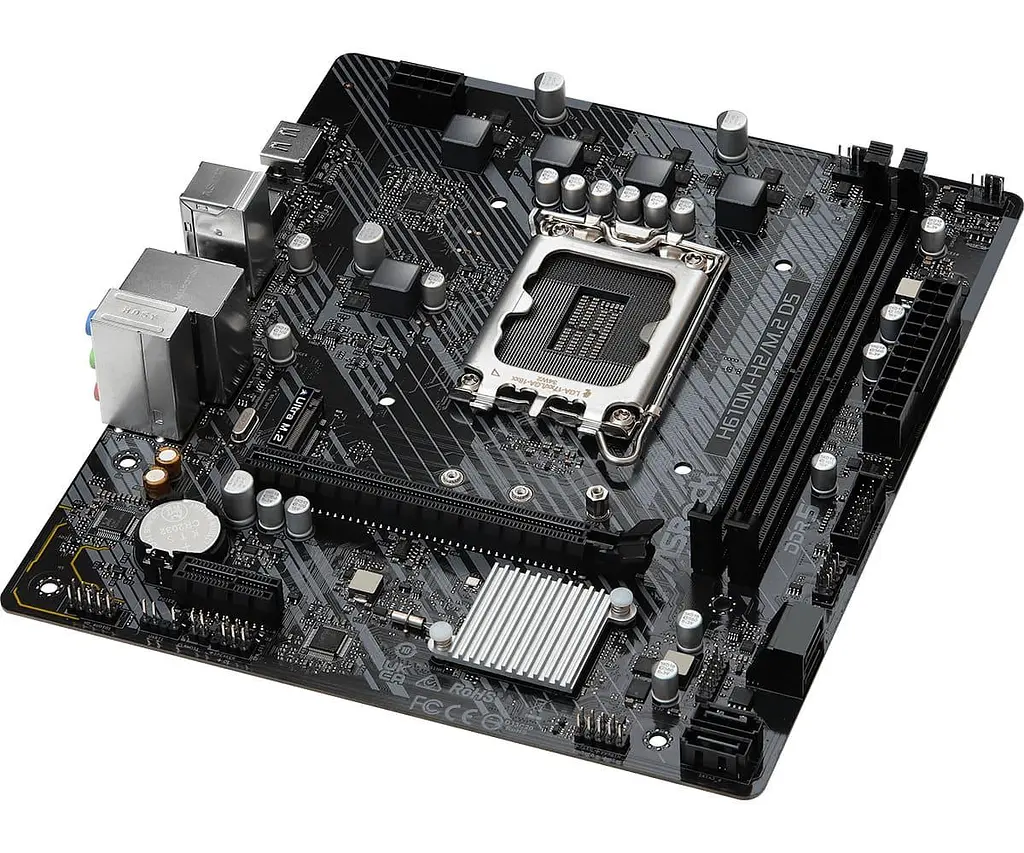 Материнська плата AsRock H610M-H2/M.2 D5 (H610M-H2/M.2 D5) (Socket 1700, Intel H610, Micro-ATX) - фото 2