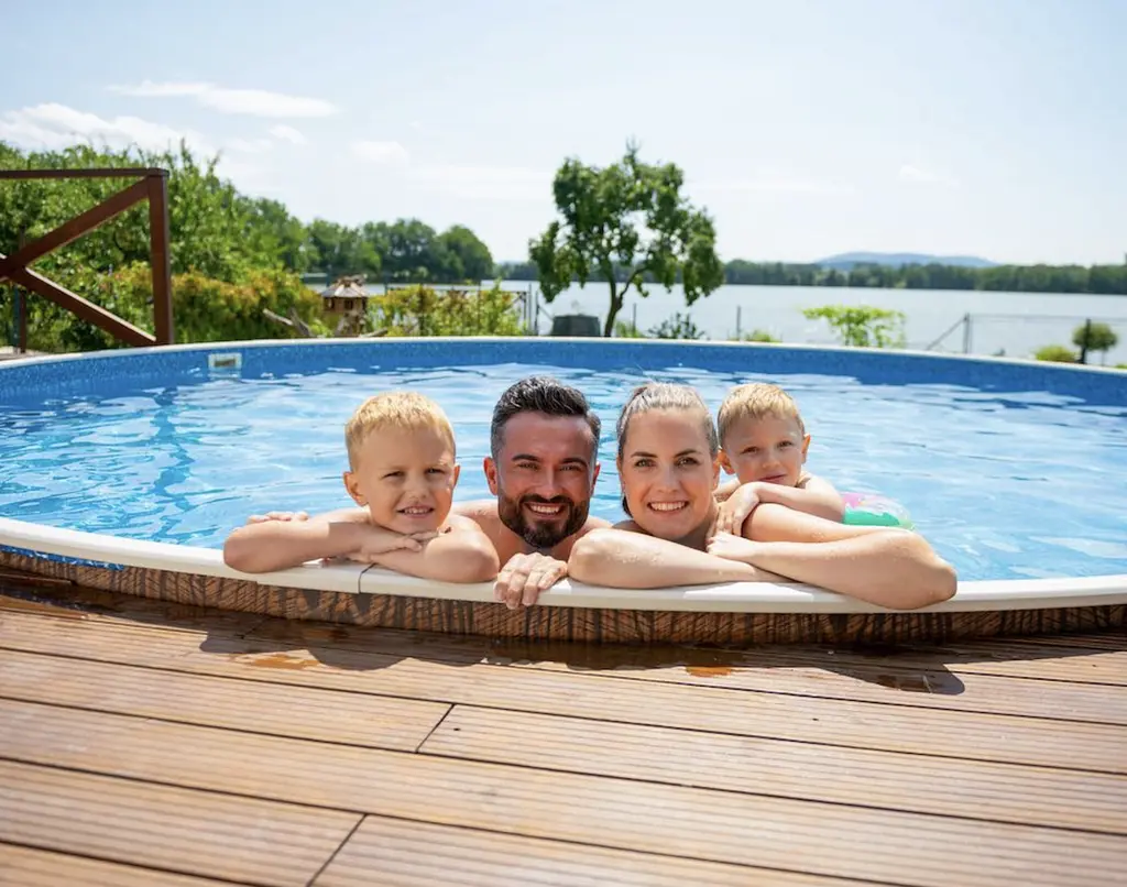 Басейн каркасний круглий Ø 5,5 м × 1,2 м Azuro Wood морозостійкий, Чехія для дорослих та дітей - фото 2