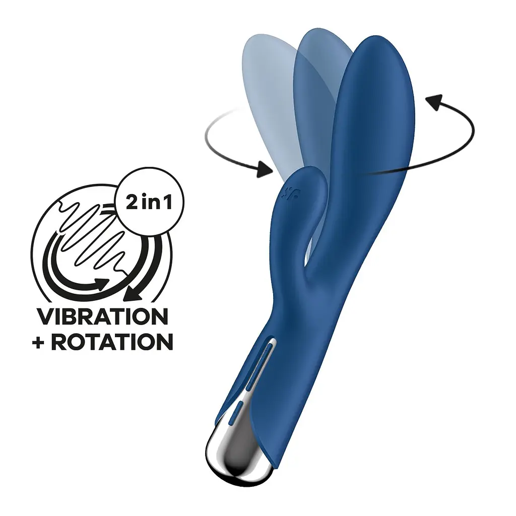 Вібратор-кролик із ротацією Satisfyer Spinning Rabbit 1 Blue Satisfyer IG048734; SX0562 99385