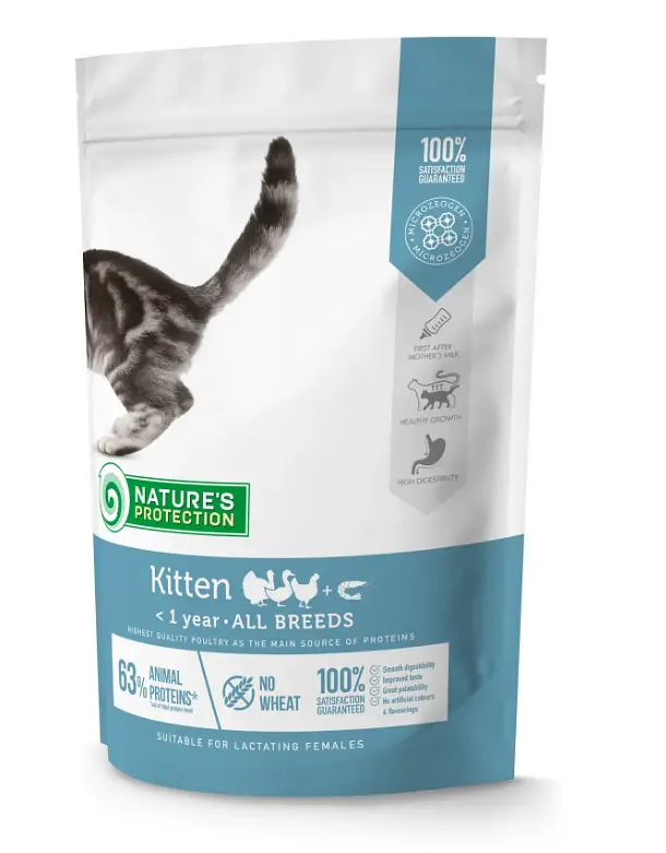 Сухий корм для кошенят Nature's Protection Kitten з птицею та крилем 400 г
