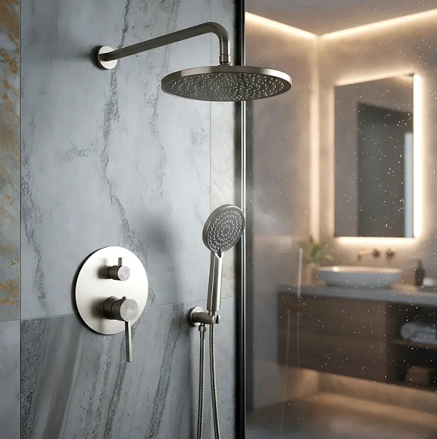 Душова система прихованого монтажу Rea Foster nickel brushed REA-P6440 - фото 3