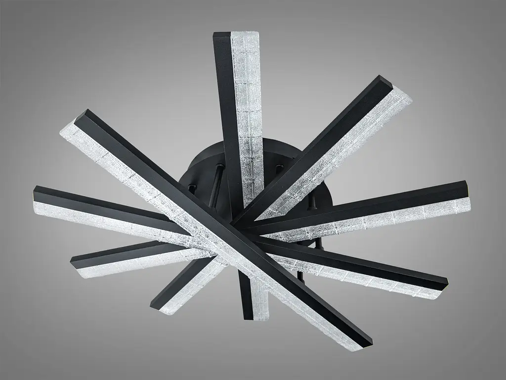 LED-люстра Diasha MX3068/5BK 70W, 5 світлових планок, 3 кольори світла, Ø61 см, настінний вимикач - фото 4