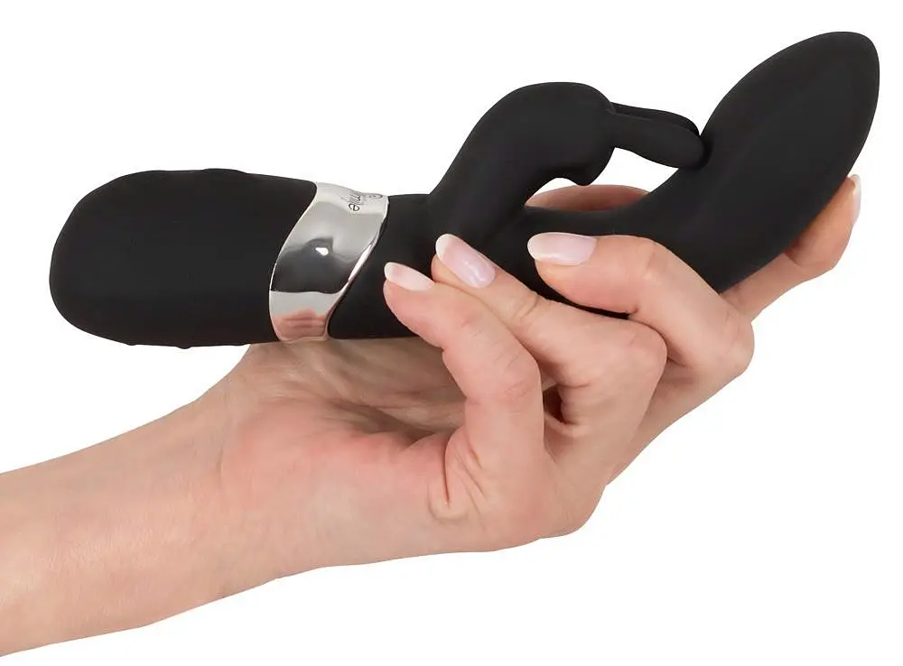 Вібратор-кролик Sweet Smile Rechargeable Blacky 21 см чорний - фото 7