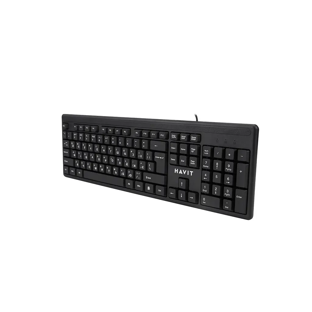 Дротова клавіатура HAVIT HV-KB2001 USB Black HAVIT (27921-000) - фото 5