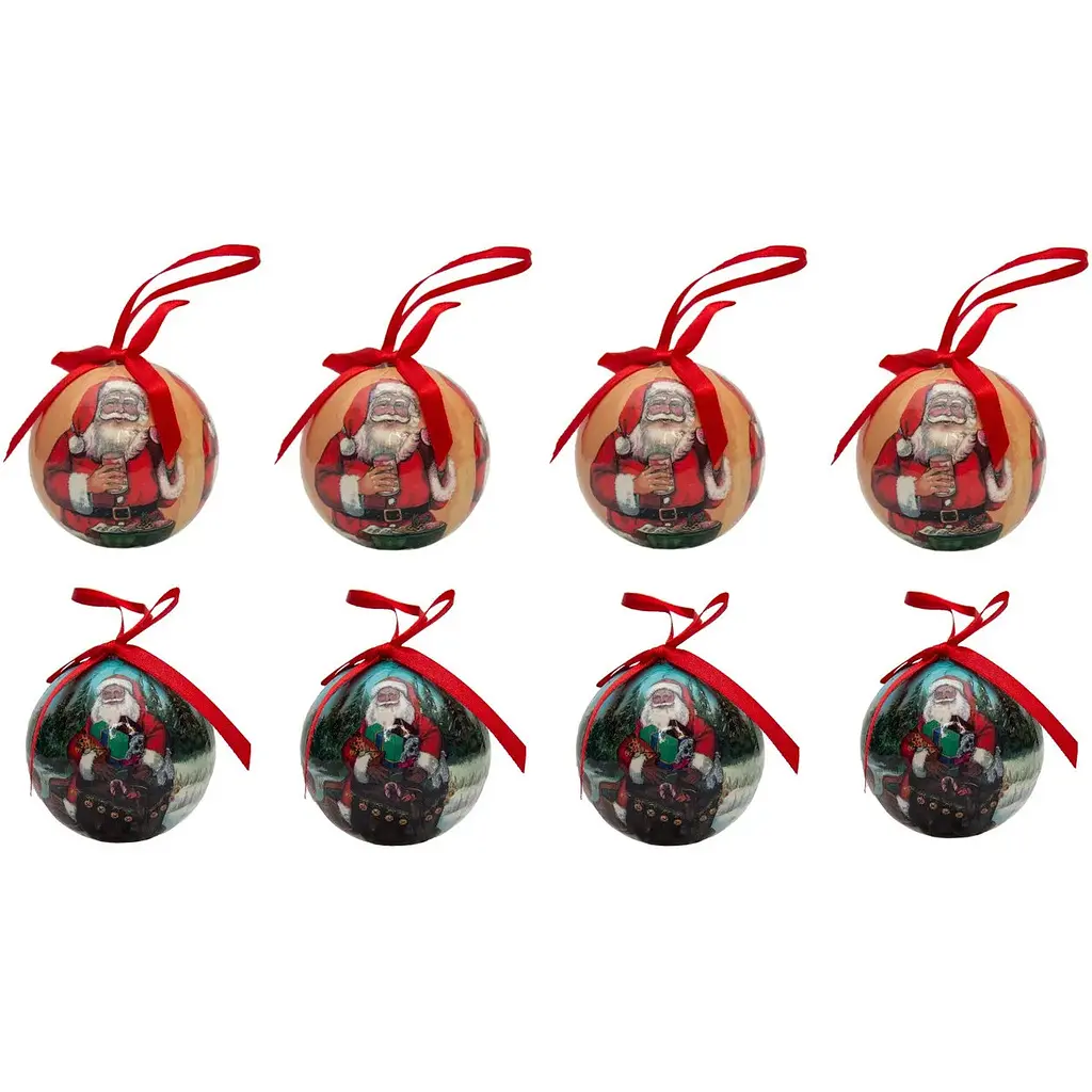Набір ялинкових куль Quanzhou Tianjian Gifts 8 шт. D6 см пінопласт в асортименті (420049-1) - фото 4