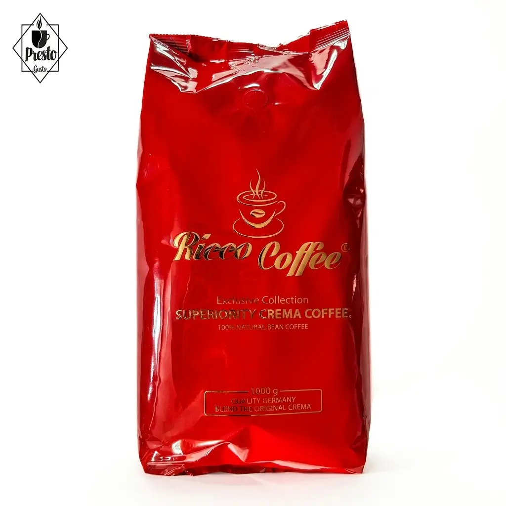 Кава в зернах Ricco Coffee Superiority Crema 1 кг (10/90)