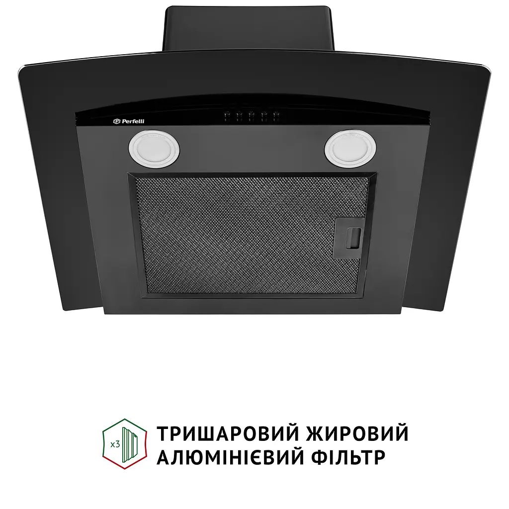 Витяжка декоративна зі склом PERFELLI GRASSI 6HMB NERO - фото 8