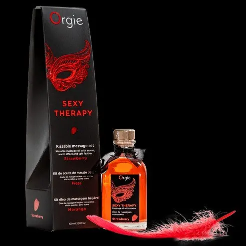 Масажна олія Orgie Lips Massage Kit Strawberry, полуниця, 100 мл - фото 6
