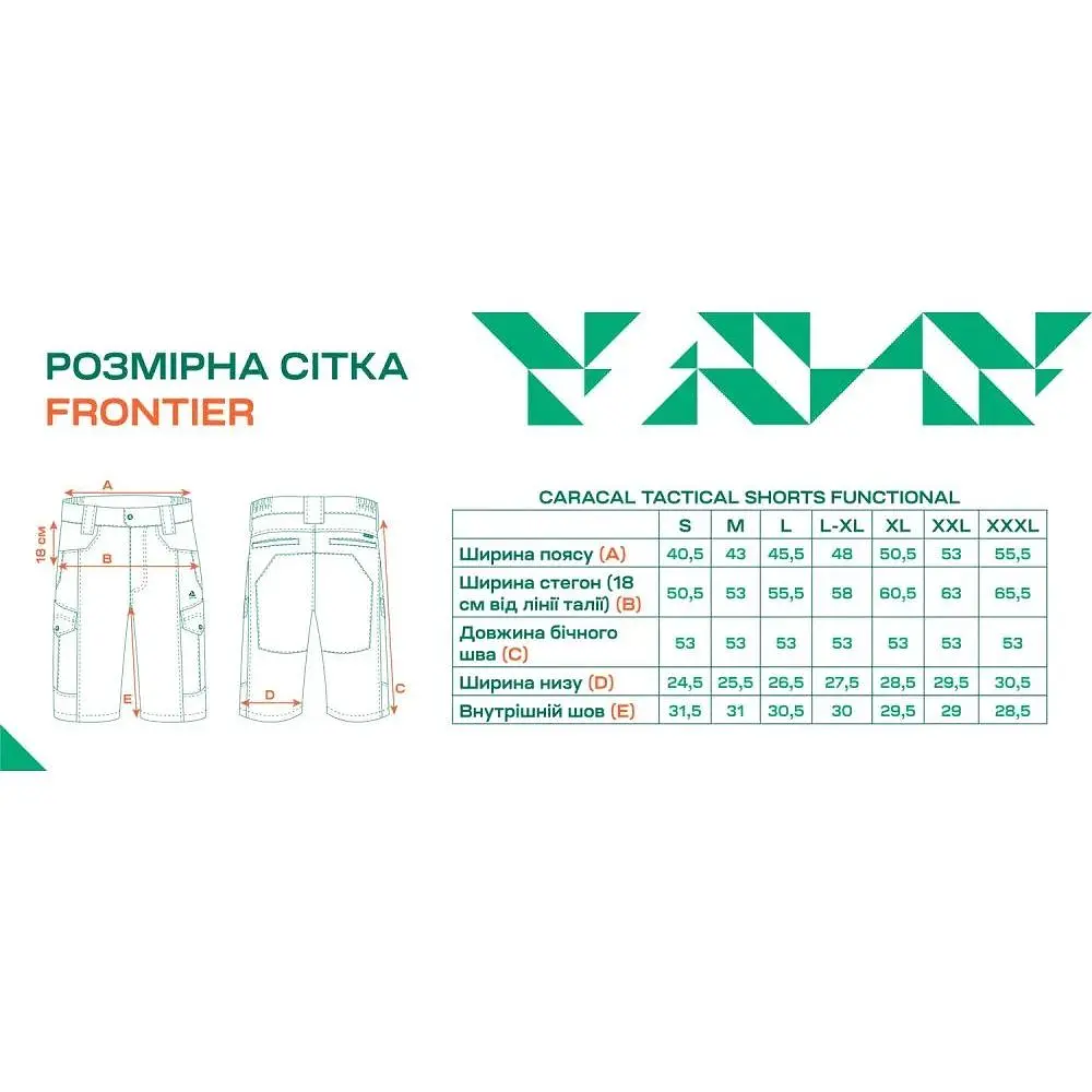Шорти Frontier CARACAL 30 Ripstop/Cordura Olive - фото 6