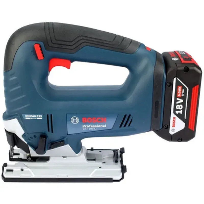 Електролобзик Bosch GST 185-LI, 18В, 4Аг, 0-3500 об/хв, хід 26мм, кейс (0.601.5B3.023) - фото 6