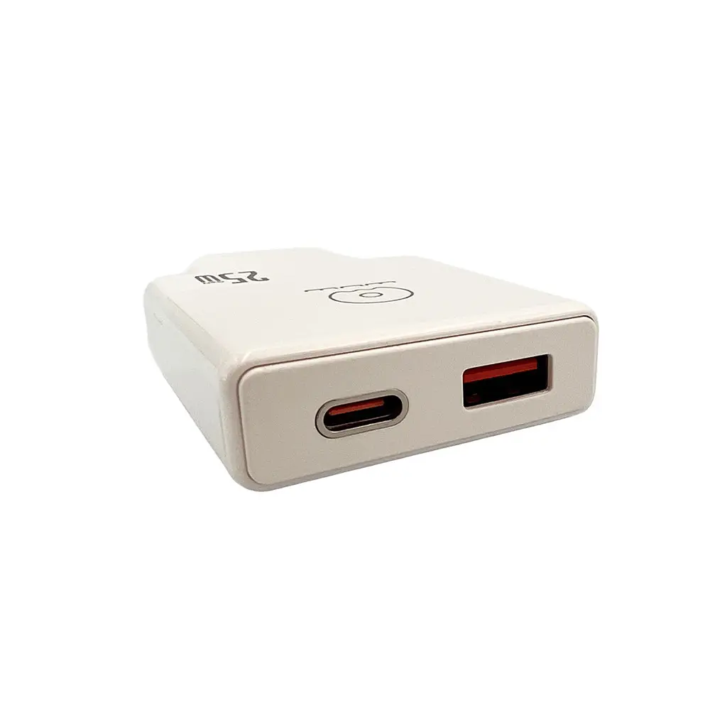 Сітчасте зарядне пристрій WUW-C217 PD 25W USB A + Type-C білий - фото 3