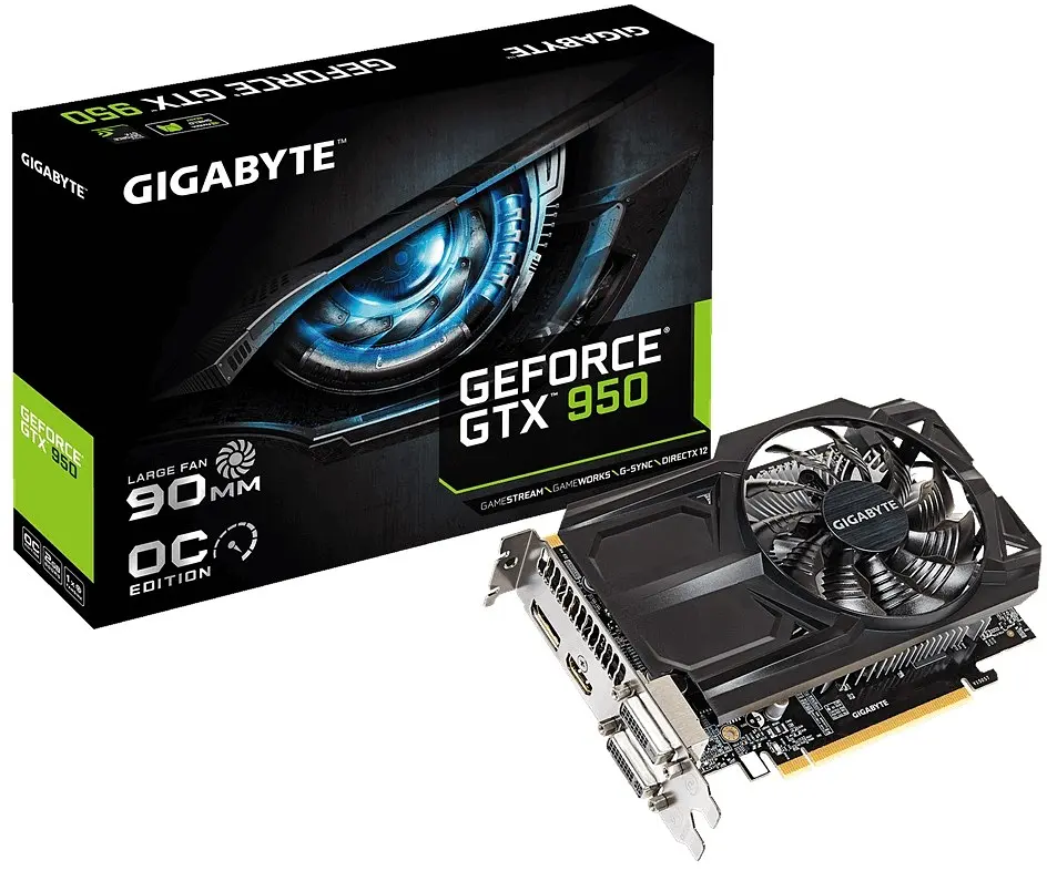 Відеокарта GeForce GTX 950 2GB Gigabyte OC (GV-N950OC-2GD) Б/В - фото 2