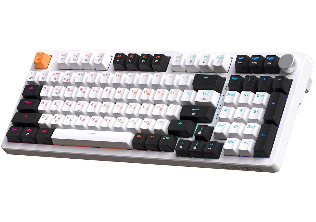 Клавіатура ігрова механічна GamePro GPMK-170 Outemu Red Swich Hot-Swap RGB White - фото 2