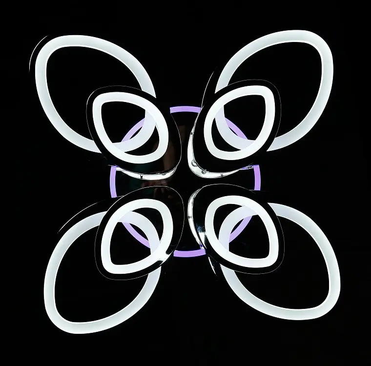 Люстра стельова LED Splendid Ray LK232/4+4+A, 240W, білий, сучасний стиль з пультом, димер - фото 7